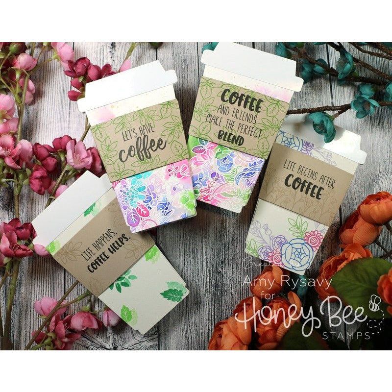 Coffee Cup Card - Fits in A2 Envelope - Honey Cuts - Stand-Alone Dies RETIRING