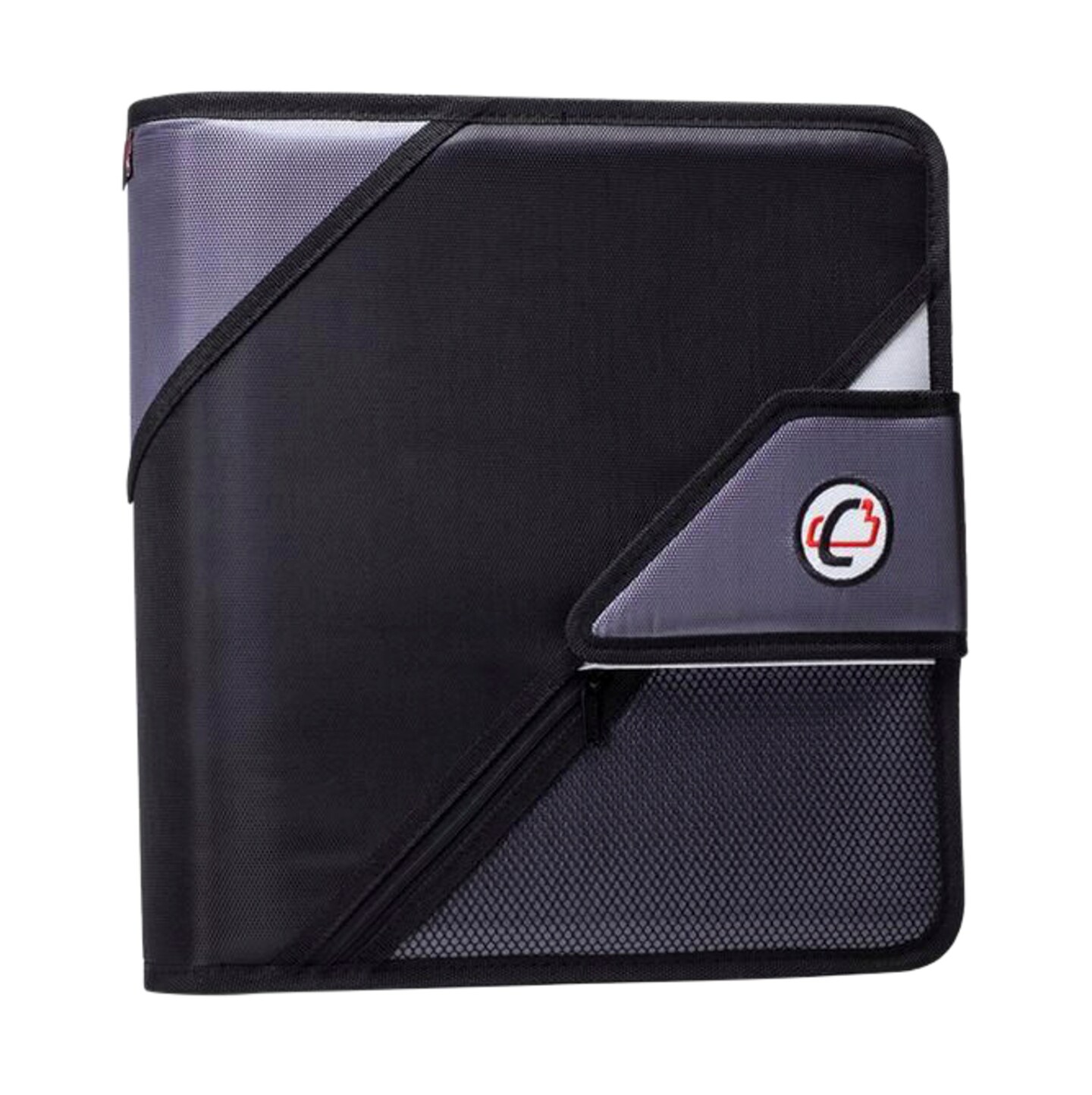 Case·it The Open Tab Binder with Tab File, O-Ring, 2 Inches, Black