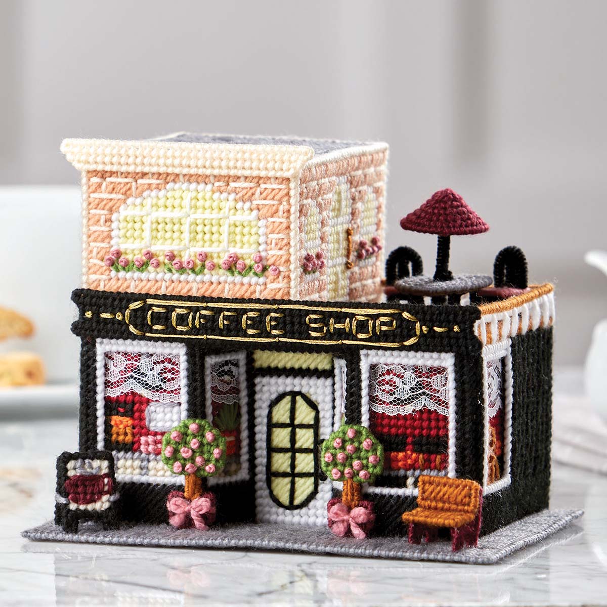 Herrschners  Coffee Shop Plastic Canvas Kit