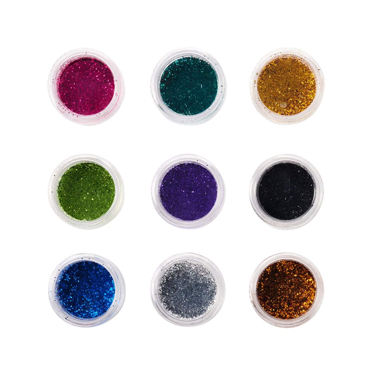 Loose Glitter Kit 9 Pack Cosmetic Glitter Set for Face, Body, Hair & Nail Art