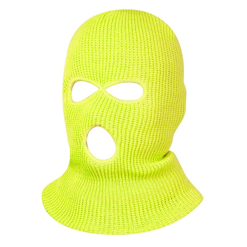 Ski Mask 3-Hole Balaclava 100% Acrylic for Cold Weather Protection
