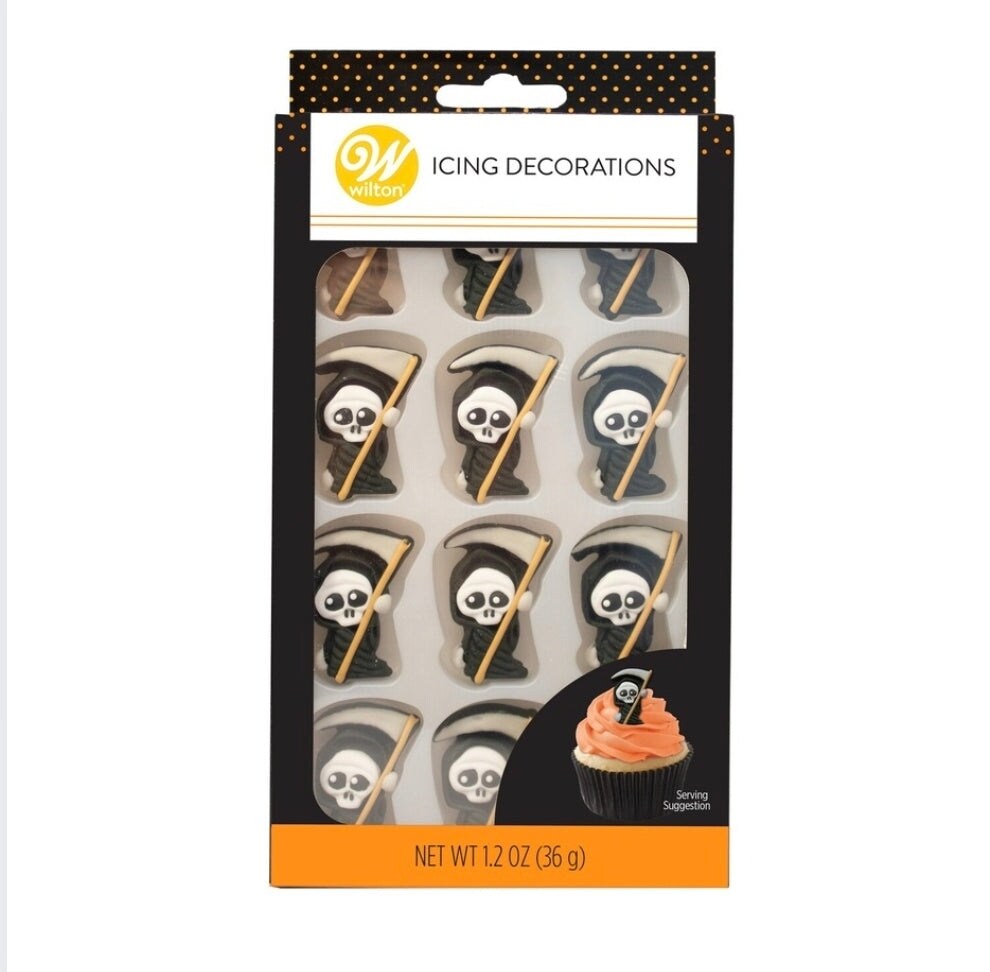 Wilton Grim Reaper Sugar Decoration 1.5in 12-Count