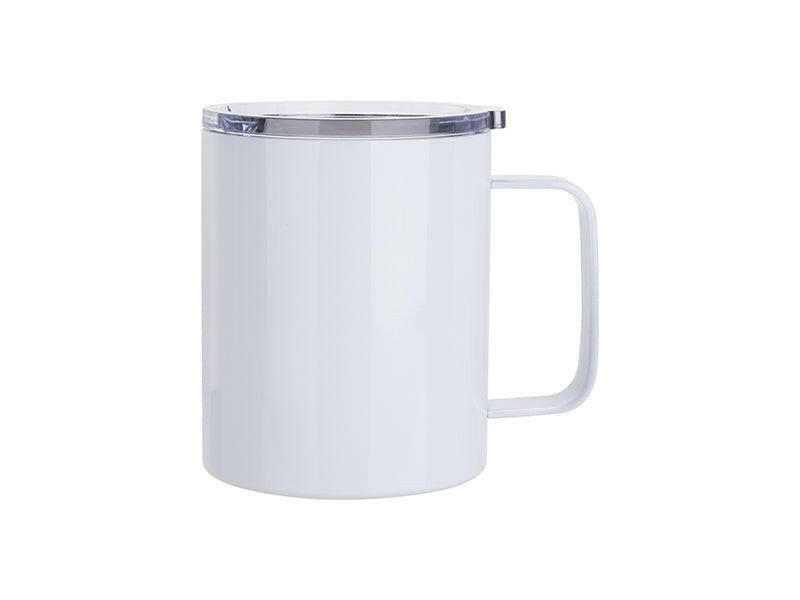 Craft Express 4 Pack 10oz Stainless Steel Coffee Cups – White Sublimation-Ready Mugs