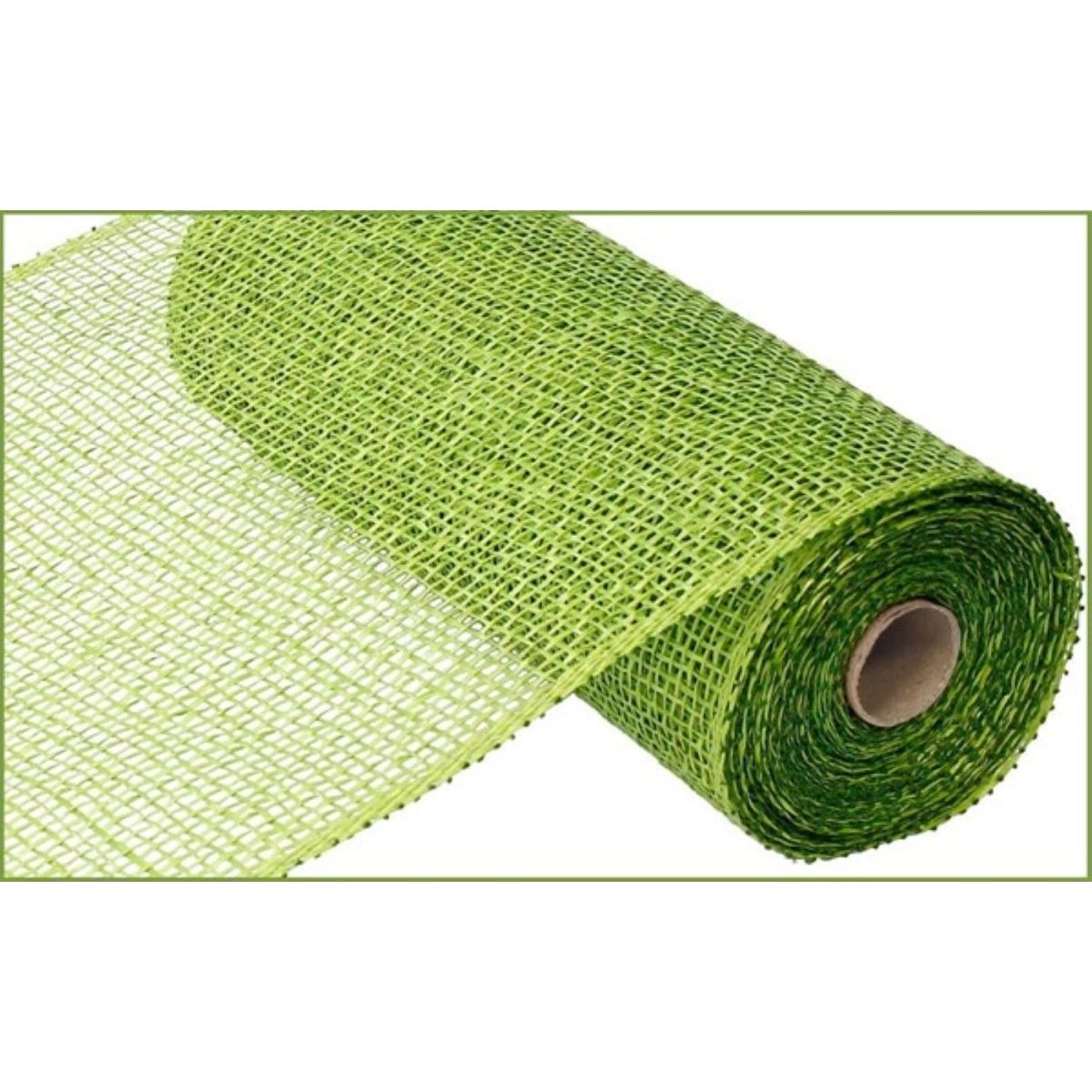 10&#x22; Poly Burlap Mesh Ribbon: Lime Green