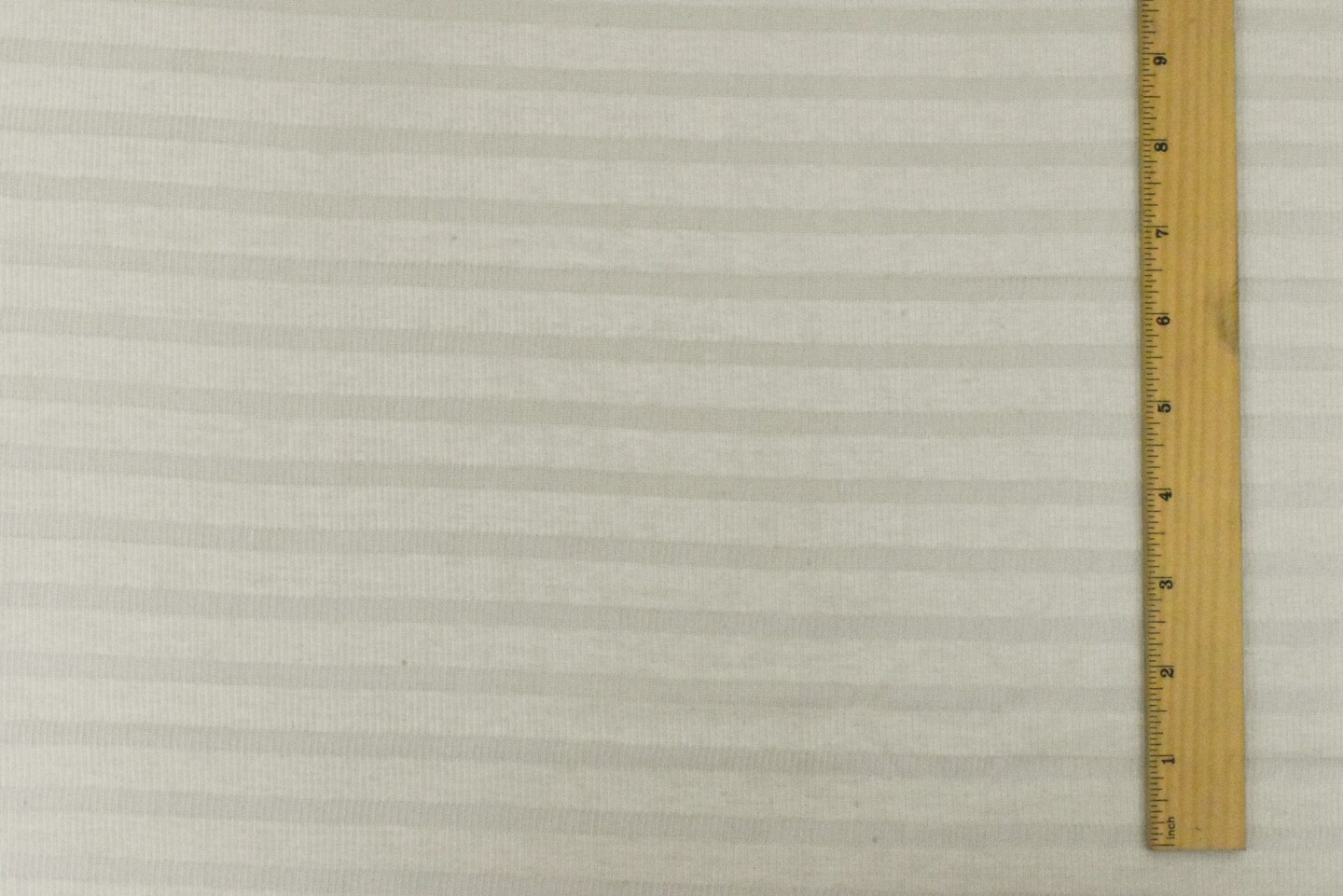 Pure Ivory-Ivory Stripe Stretch Cotton 2X2 Rib Knit Fabric By the Yard