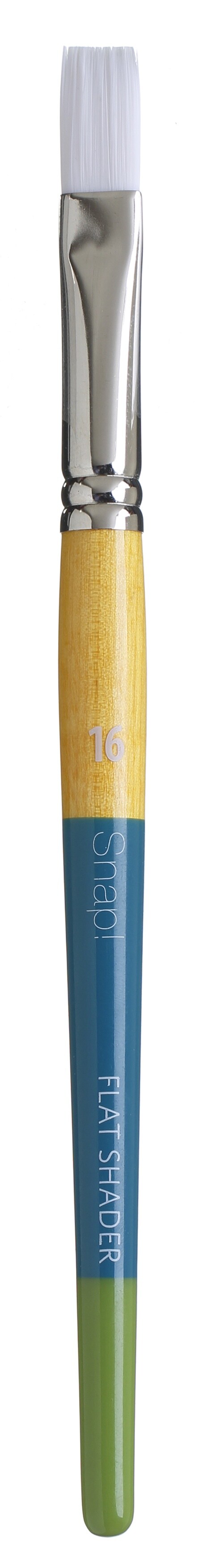 Princeton Snap! White Taklon Short Handle Brush-Flat Shader Size 16