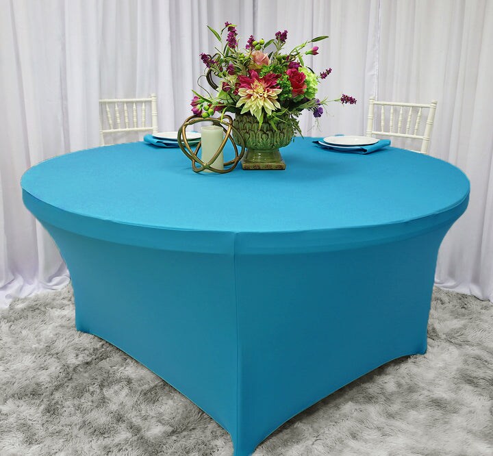 4 Ft Round Spandex Table Cover Stretchable Durable Event Linen