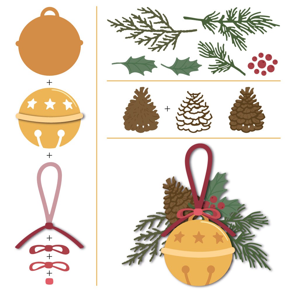 Lovely Layers: Sleigh Bell - Honey Cuts - Stand-Alone Dies