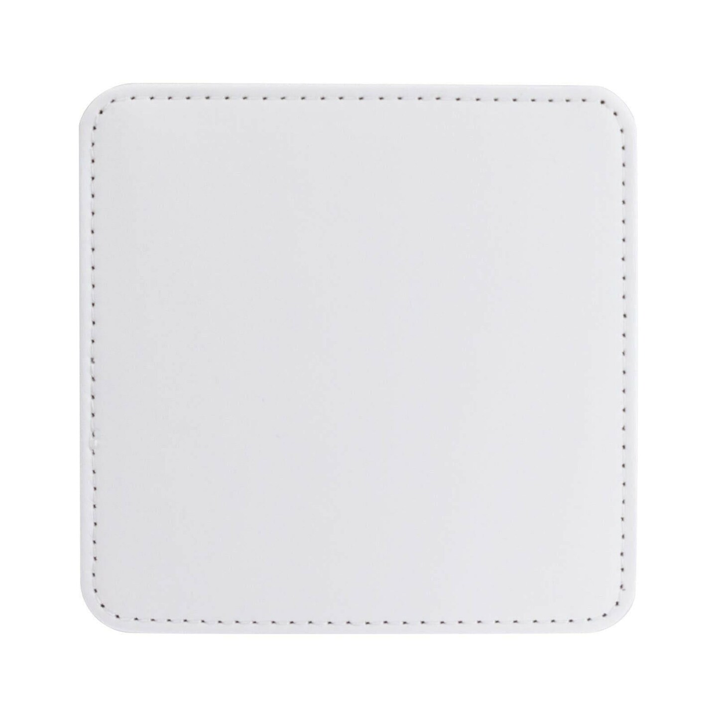 Craft Express 4 Pack Square Vegan Leather Sublimation Coasters – 4" x 4" White