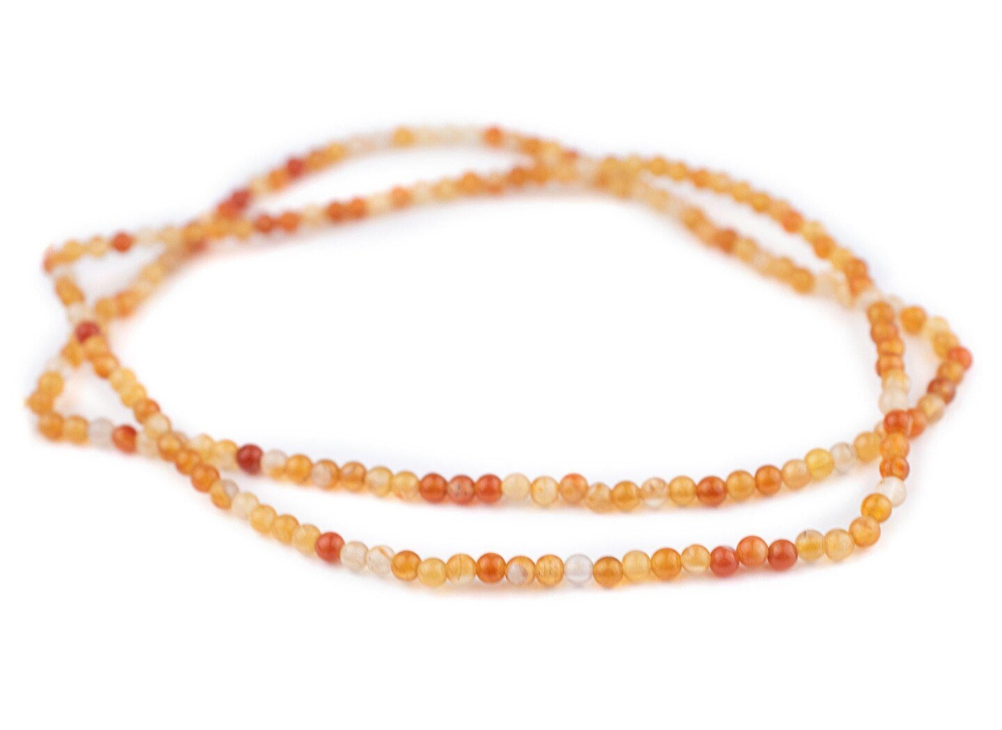 The Bead Chest Round Carnelian Beads (4mm): Organic Gemstone Round Spherical Energy Stone Healing Power Crystal for Jewelry Bracelet Mala Necklace Making