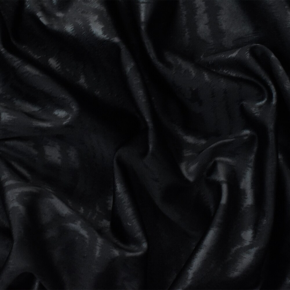 Black Famous Maker Wood Grain Nylon Stretch Tricot Swimwear Knit Fabric By the Yard