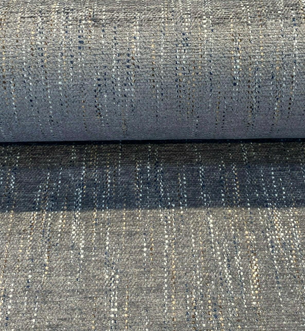 1 Yard Upholstery Chenille Fabric Flannel Barrow Gray Blue Tone Soft 100% Polyester 57 Inch Width