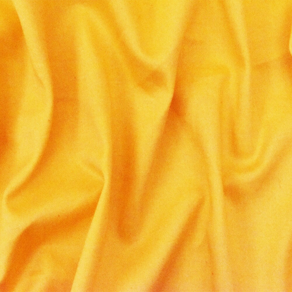 Yellow Cotton Solid Stretch Spandex Sateen Woven Fabric By the Yard