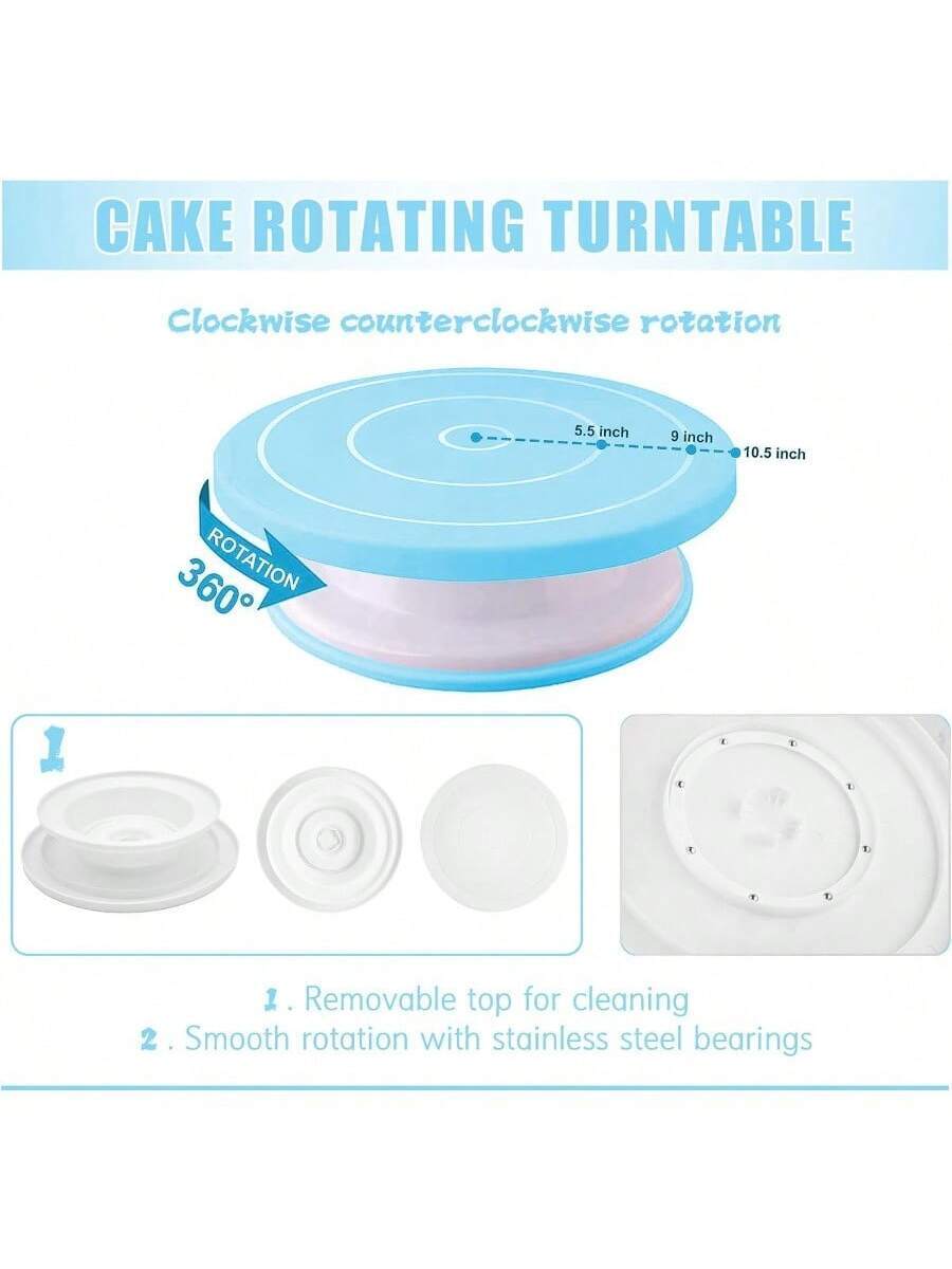 New Cake Decorating Supplies Kit Tools 255pcs, Cake Decorating Set with Cake Turntable