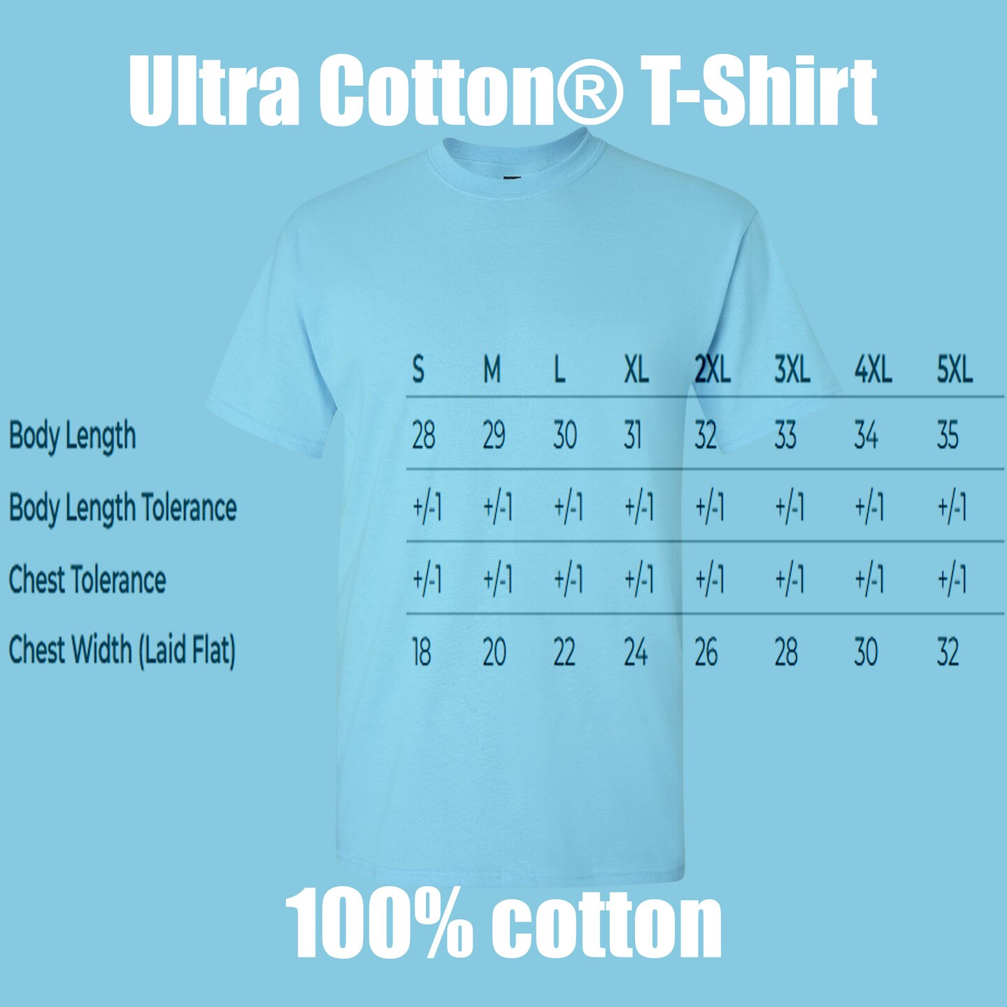 Gildan Ultra Cotton Crewneck T-Shirt for Men, Sky Short Sleeve Craft & DIY Blank Tee
