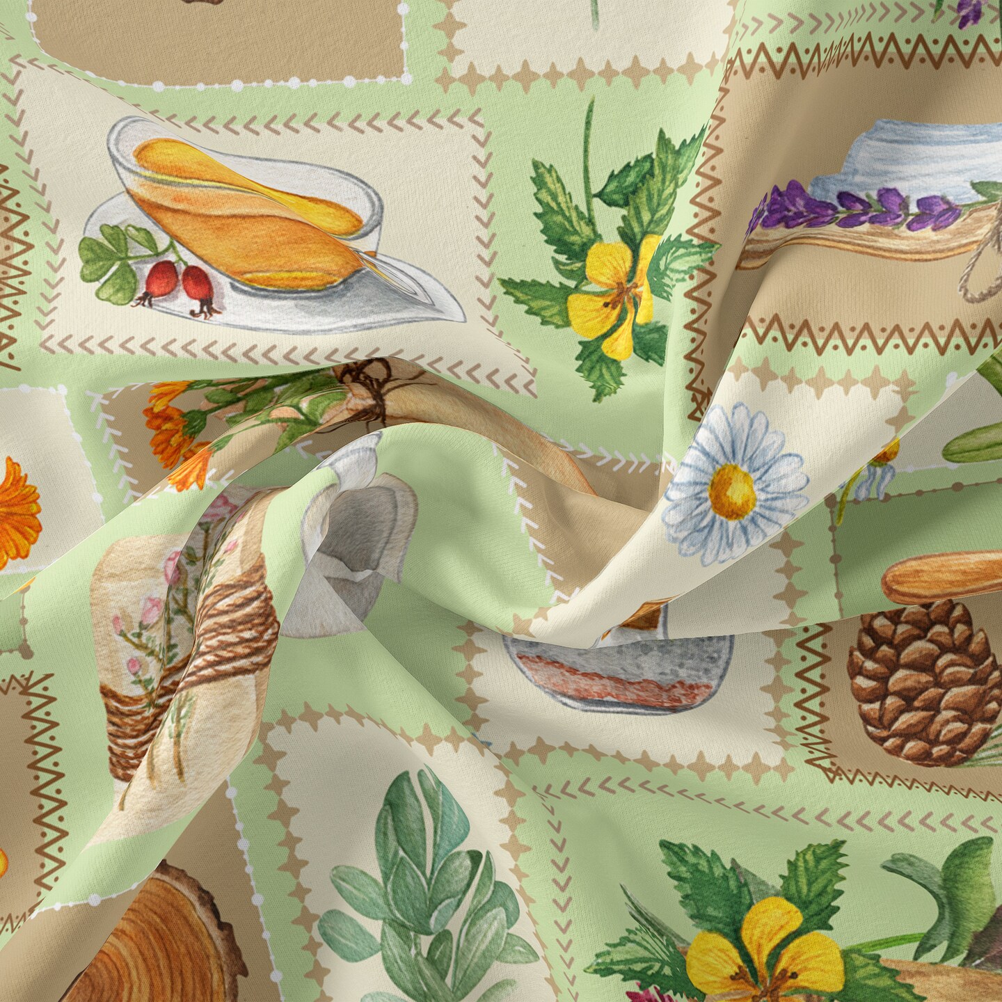 DAVID TEXTILES APOTHECARY COTTON 8 YD BOLT