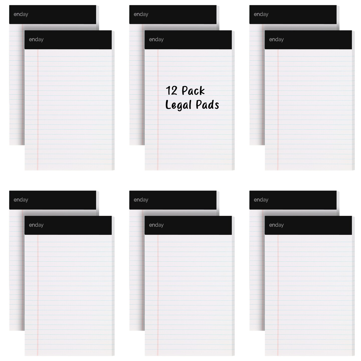Jr. Legal pad, Small Note Pads Legal Ruled Writing Pad. Perforated Edge. Canary Yellow, Universal, 50 sheets per Pad