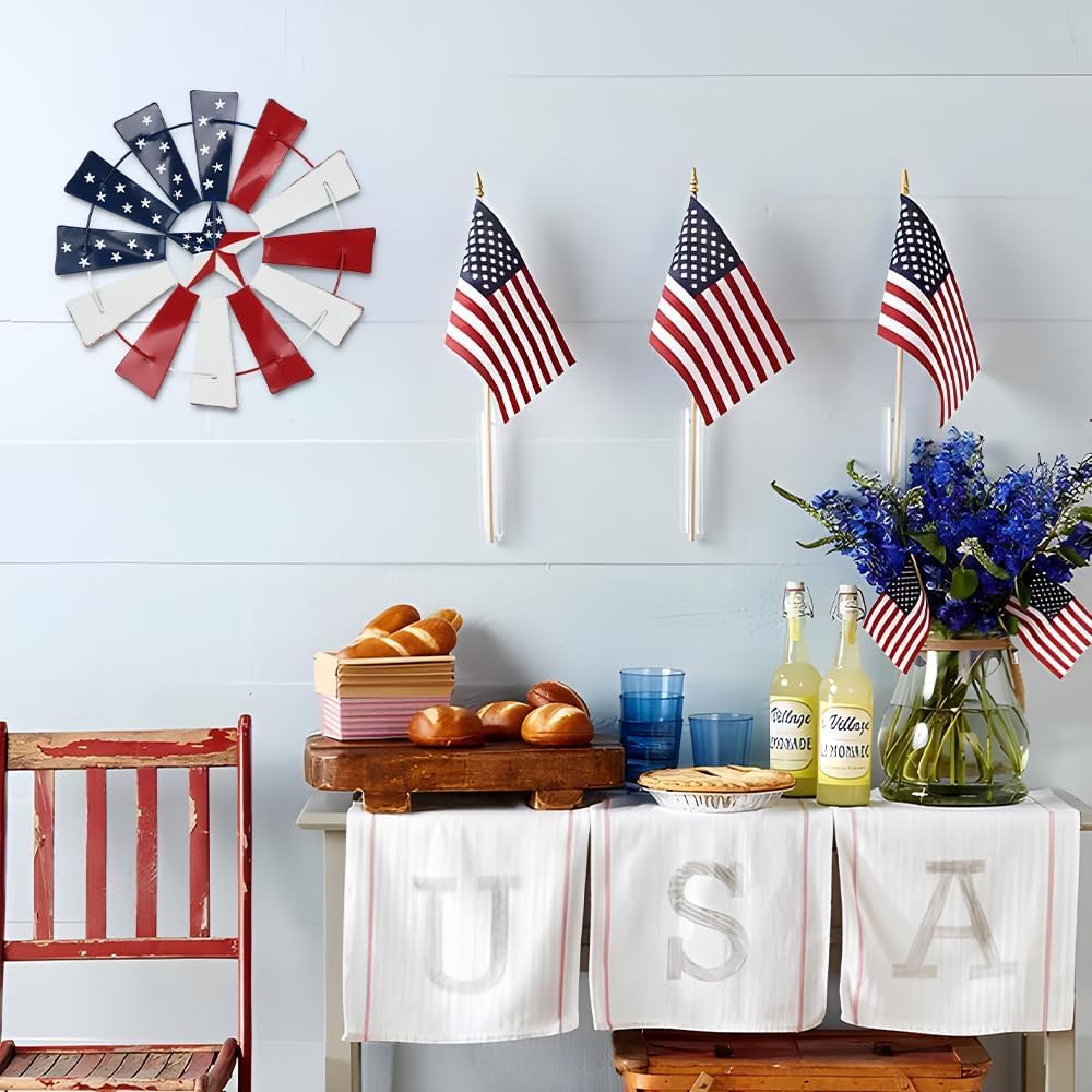 4th of July Outdoor Windmill Wall Decor – 13.5