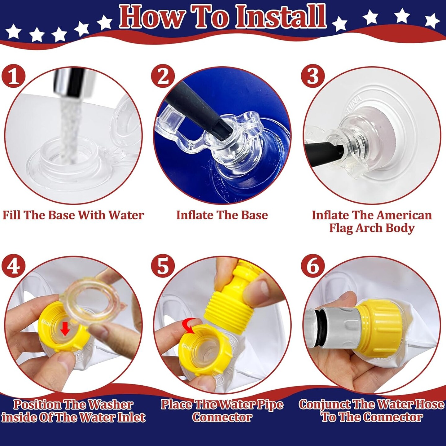 4th of July Inflatable Sprinkler for Kids, 8F * 5.5F American Flag Sprinkler Outdoor Water Toys