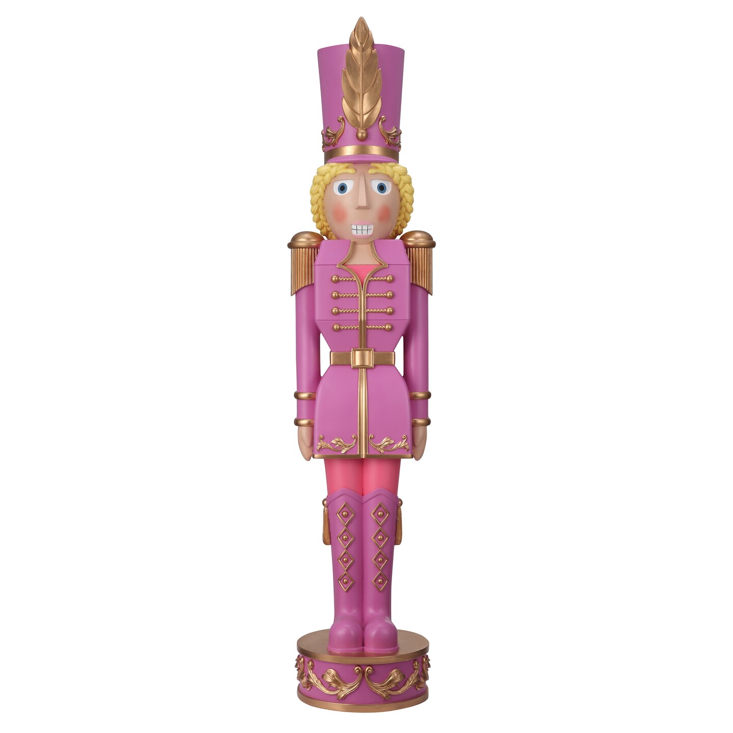 Haute Decor 48-INCH Tall Decorative Christmas Female Nutcracker -  Purple/Gold - Solid Resin Construction Large Christmas Nutcracker