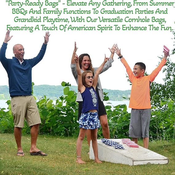 American Flag Corn Hole Beanbags Toss Game Set of 8
