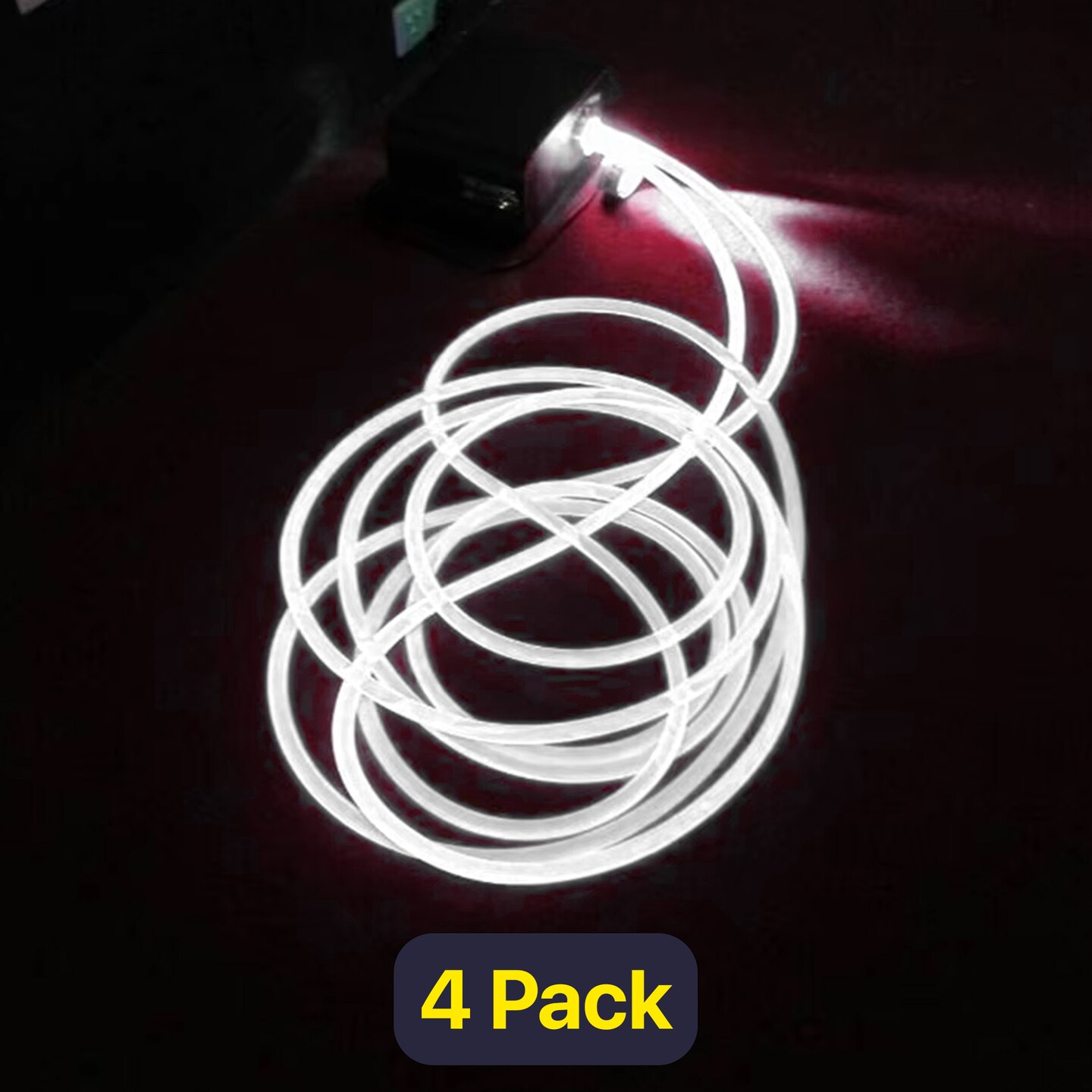 Flexible Neon Wire — 9ft Wearable Glow Light, Battery Powered with Belt Clip