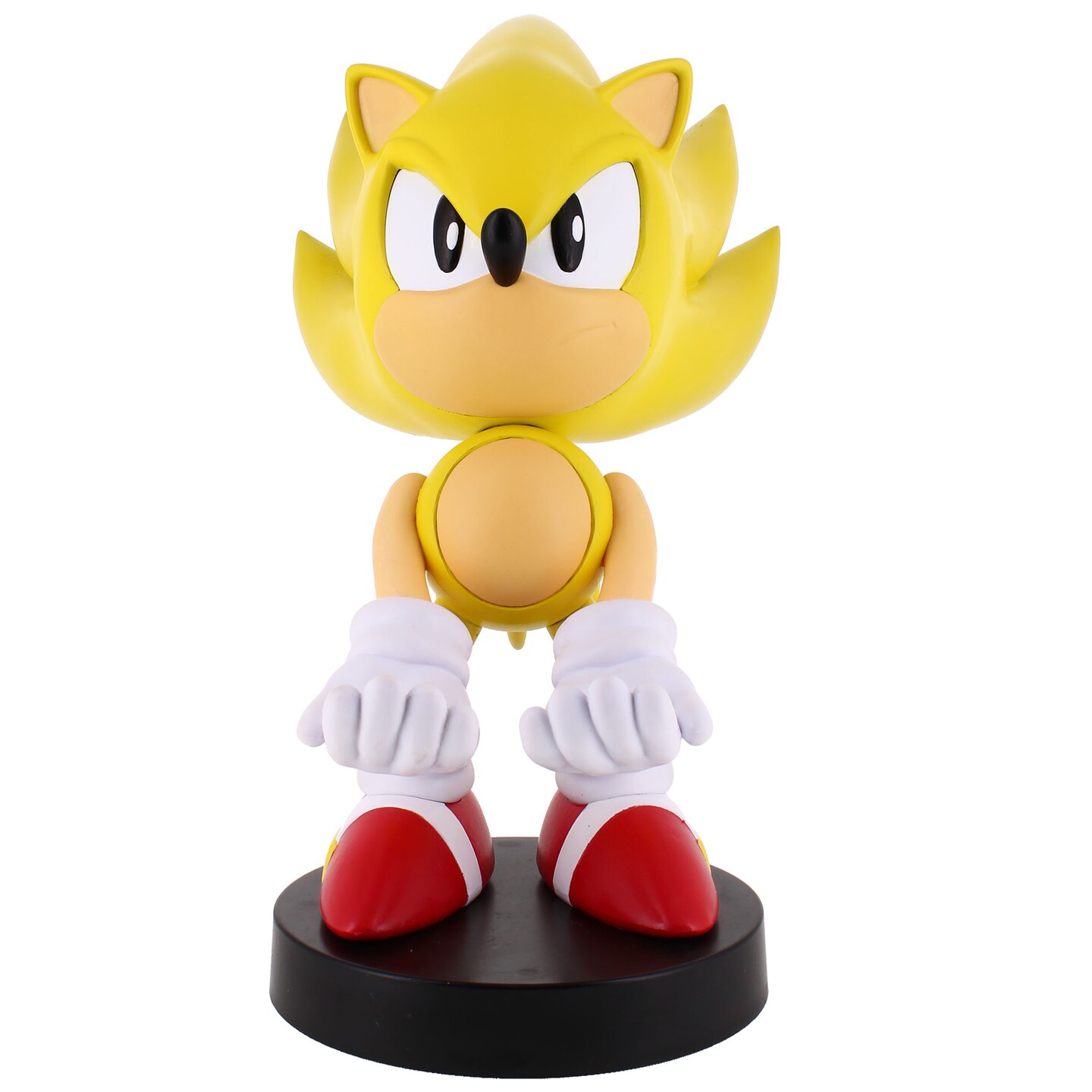 Exquisite Gaming: SEGA: Super Sonic - Original Mobile Phone &#x26; Gaming Controller Holder, Device Stand, Cable Guys, Sonic The Hedgehog Licensed Figure