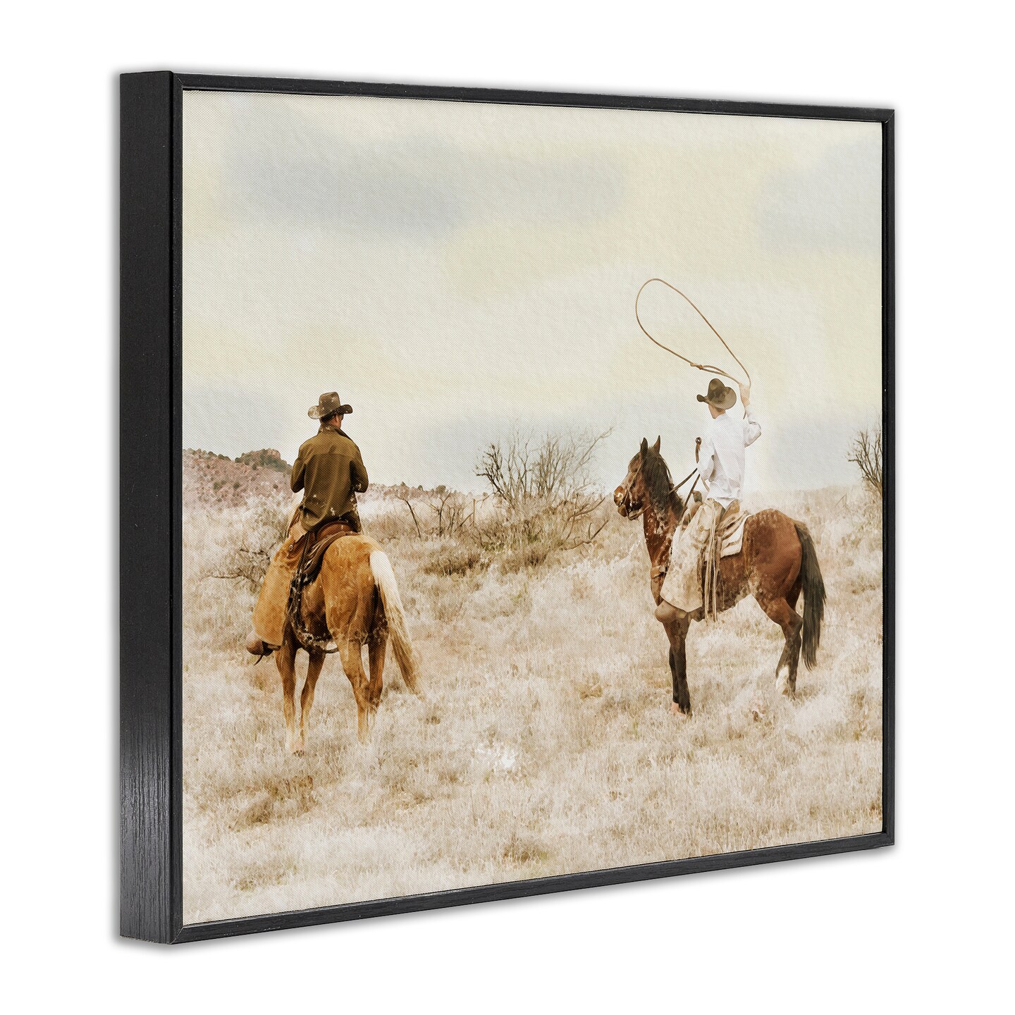 Stupell Industries Wrangling Cowboys Western Pair Framed Giclee, design by Marcus Prime