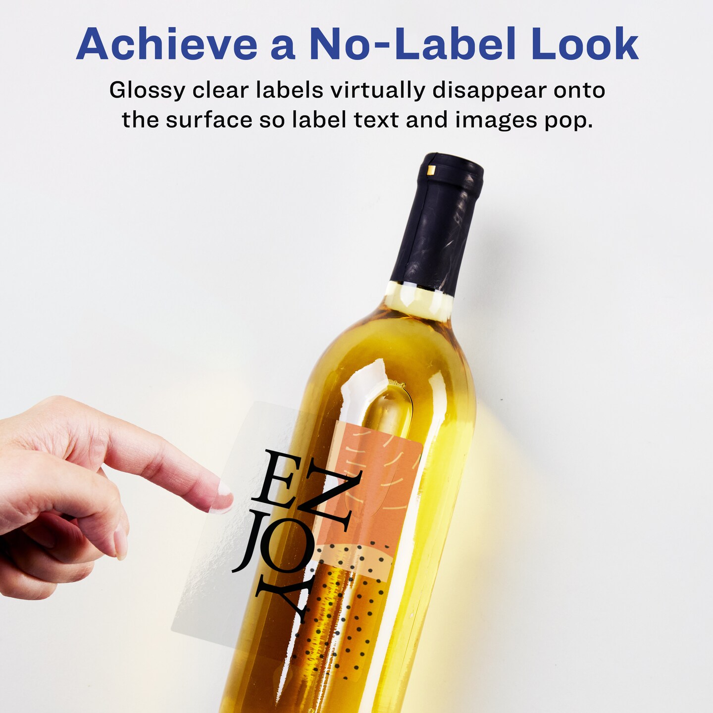 Avery Glossy Clear Rectangle Labels with Sure Feed, 4&#x22; x 6&#x22;