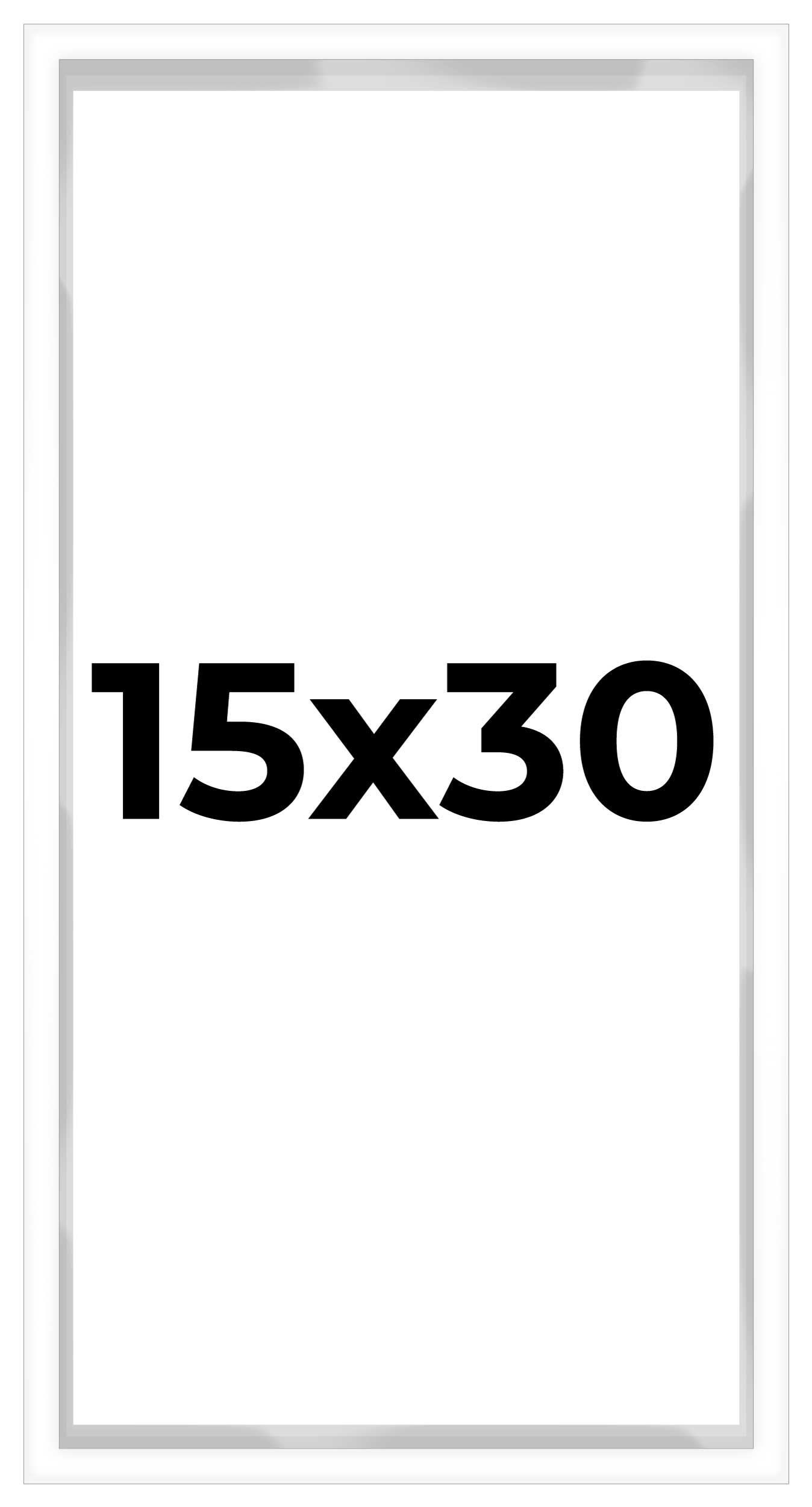 Panoramic Shadow Box 3/4" Depth White Picture Frame - UV Acrylic, Backing, Hanging Hardware