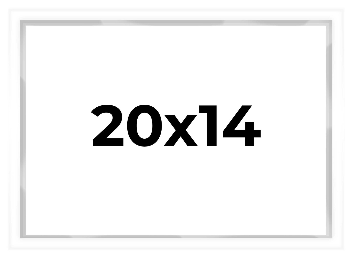 20x14 Shadow Box 3/4" Depth White Picture Frame - UV Acrylic, Backing, Hanging Hardware