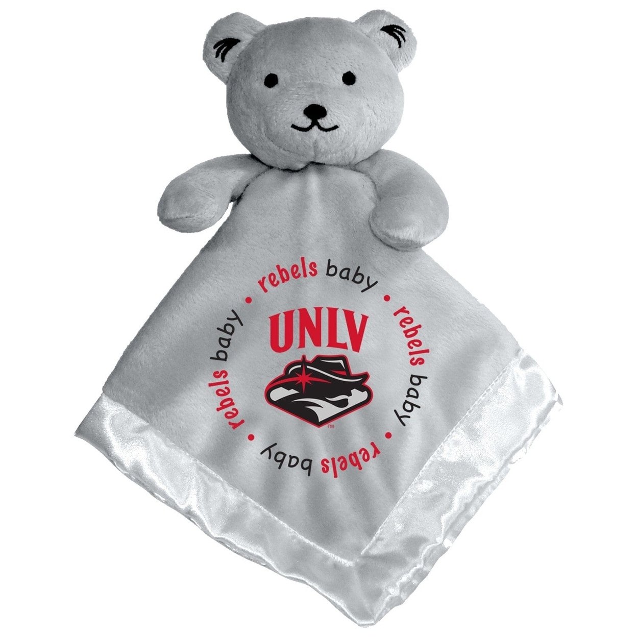 Unlv Rebels Security Bear Gray 14X14 Soft Plush Sleep Buddy Baby Fanatics