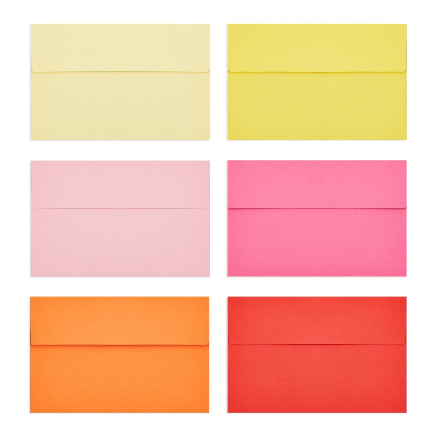 A9 Invitation Envelopes for Weddings, Baby Shower, Birthday Party, 15 Colors (90 Pack)