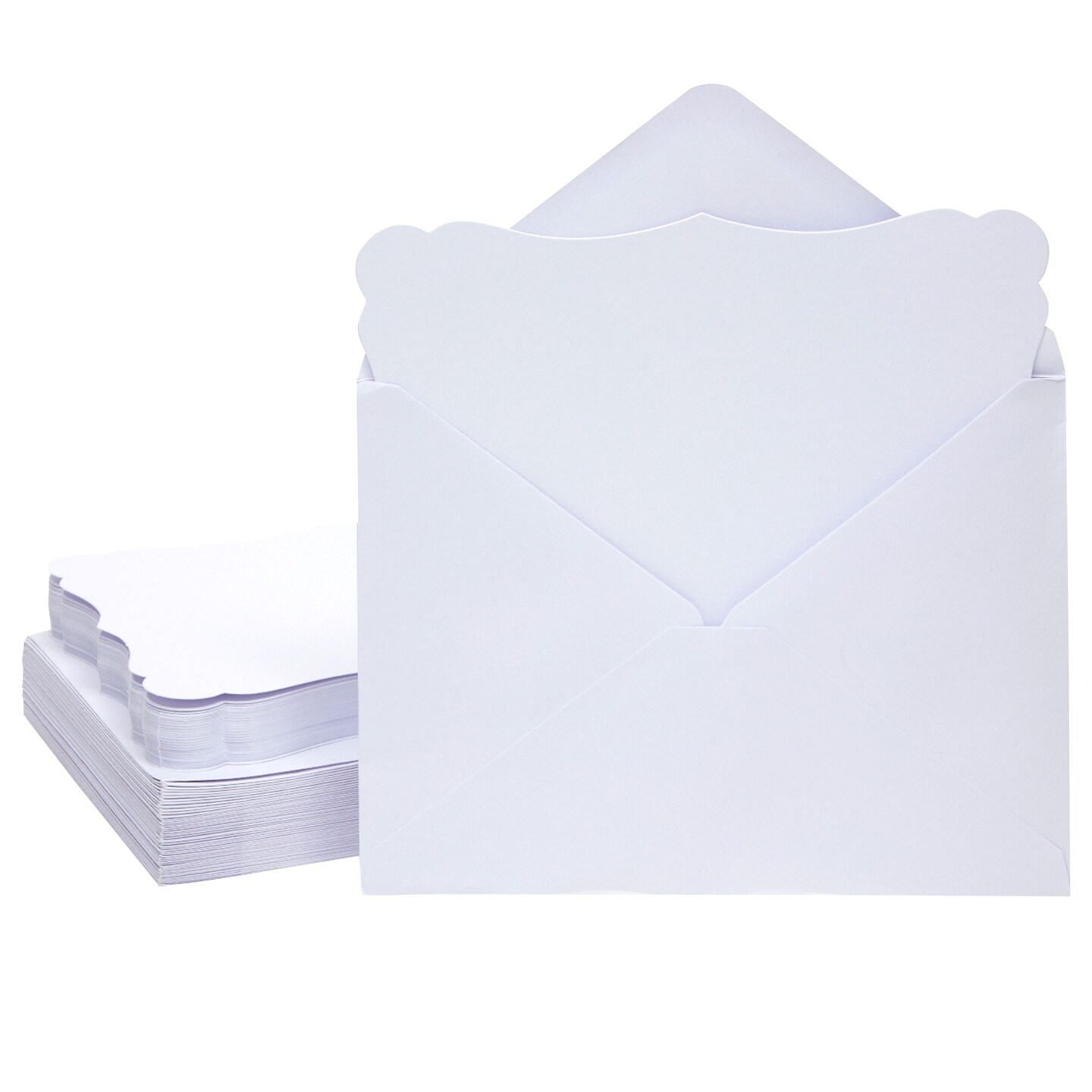 50 Pack Blank Invitations with Envelopes, Printable DIY Greeting Cards for Wedding Baby Shower (5x7 in)