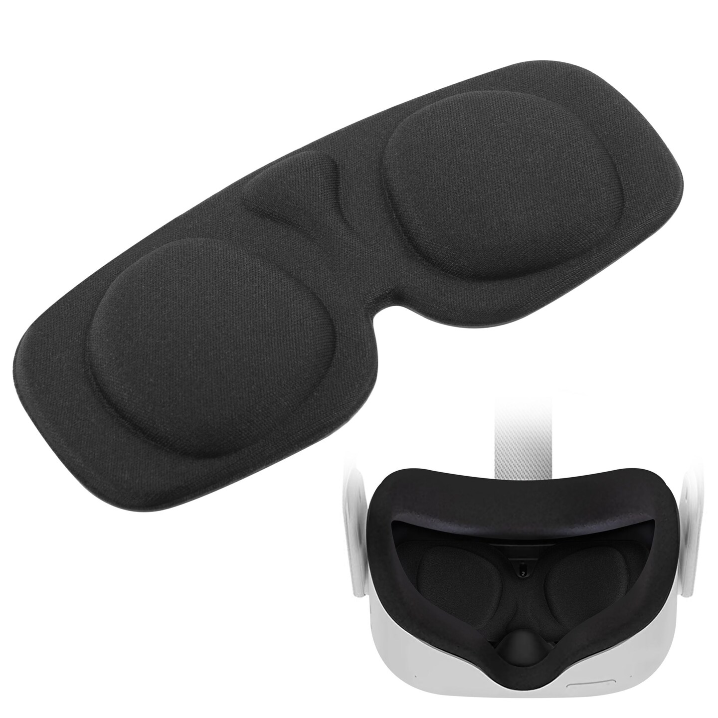 Insten VR Lens Protector Cover For Oculus Quest 2 VR Headset Lens Protective Soft Pad, Anti-Dust Anti-Scratch, Black 1-Pack
