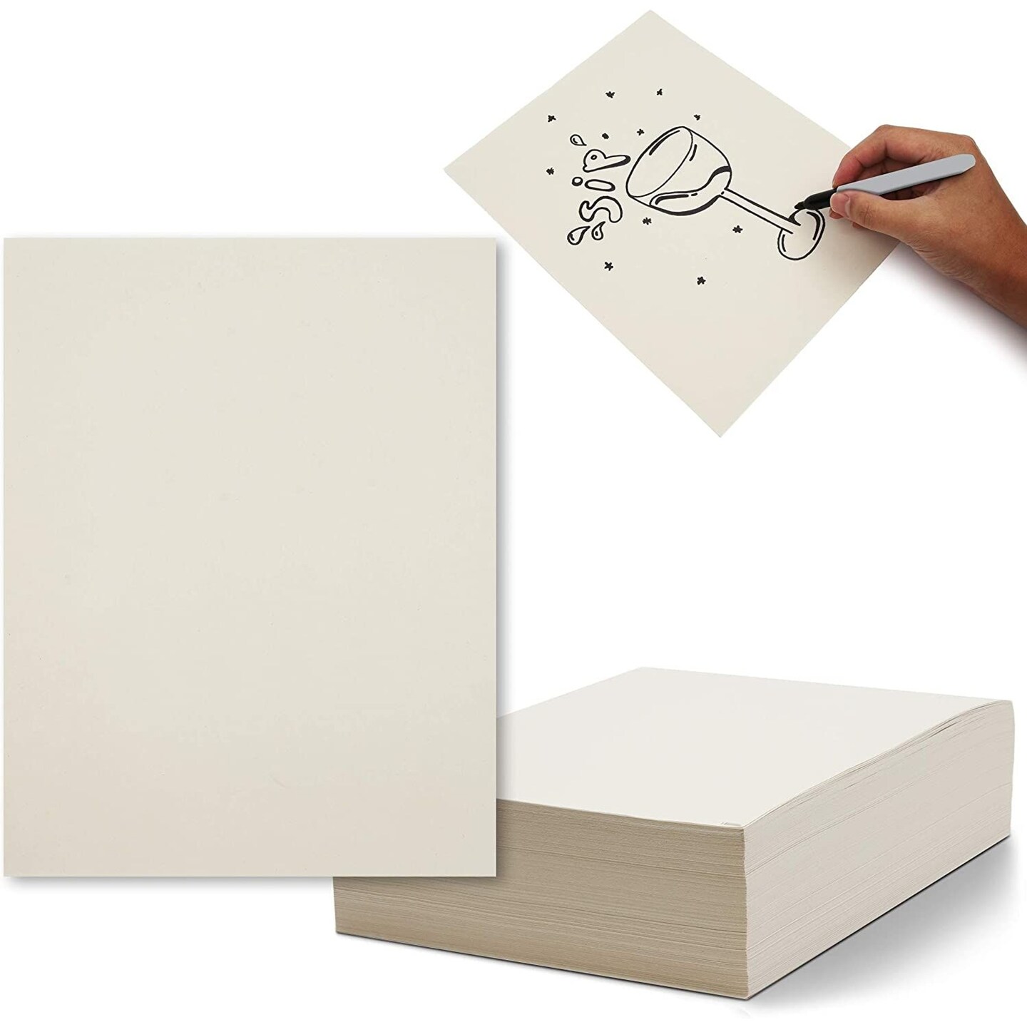 Newsprint Drawing Paper for Doodles, Sketching, Packing, Moving (8.5 x 11 in, 500 Sheets)