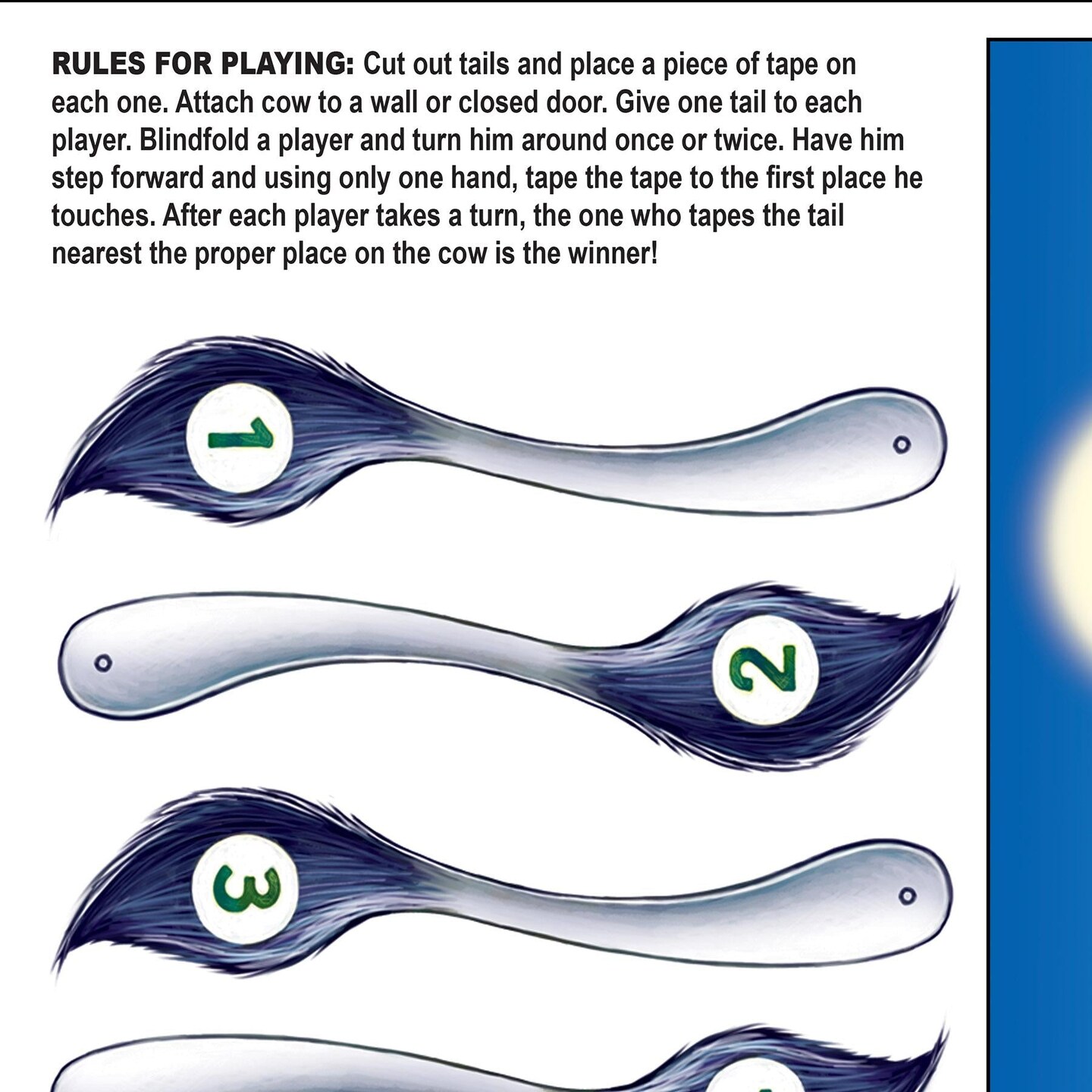24 Pack Beistle Pin The Tail On The Cow Party Game