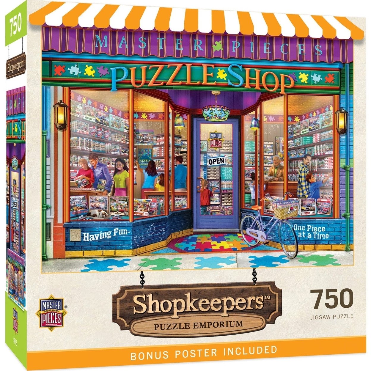 Masterpieces 750 Piece Jigsaw Puzzle Shopkeepers Puzzle Emporium Family Fun