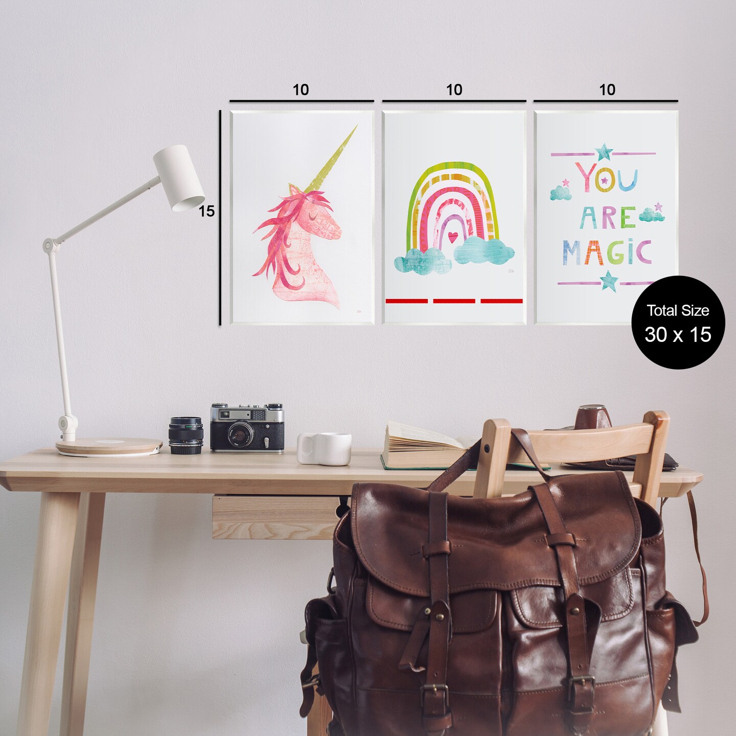 Stupell Industries You Are Magic Rainbow &#x26; Unicorn Wall Plaque Art