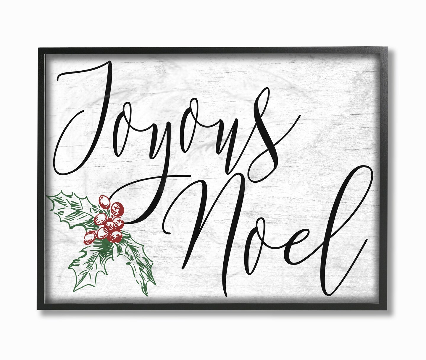 Stupell Industries Joyous Noel Christmas Botanicals Framed Giclee Art