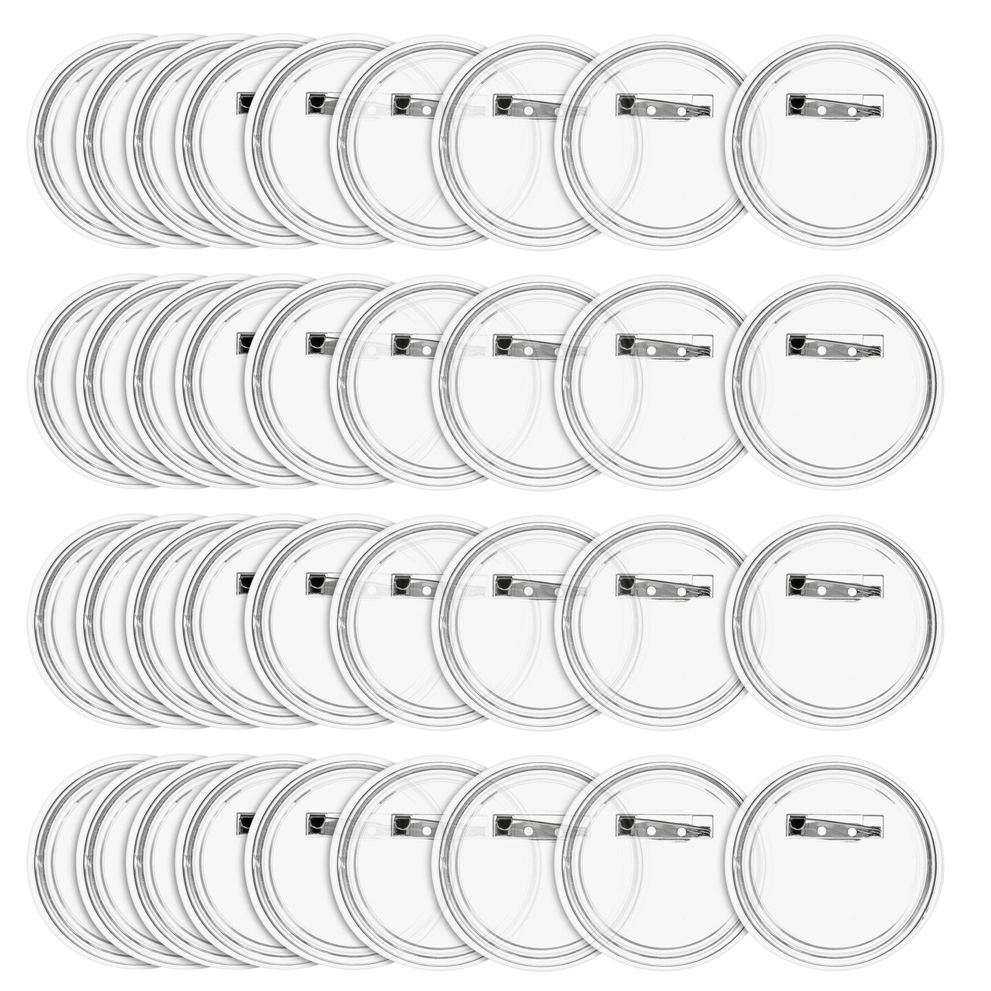 36 Pack Make Your Own Blank Button Pins for DIY Crafts (2.25 In)