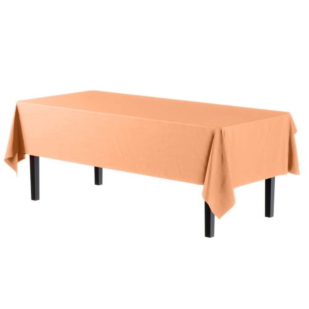 Exquisite 12-Pack Premium Plastic Tablecloth 54in. x 108in. Rectangle Plastic Table Cover