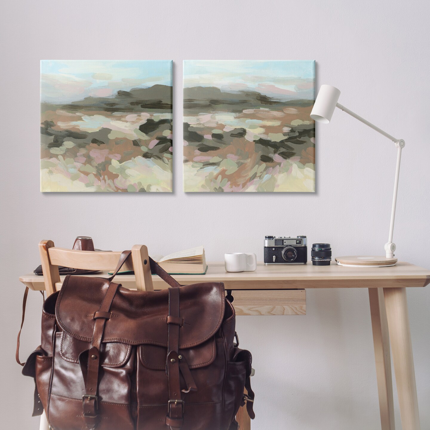 Stupell Industries Desert Impression Abstraction 2pc Canvas Wall Art Set Design by June Erica Vess