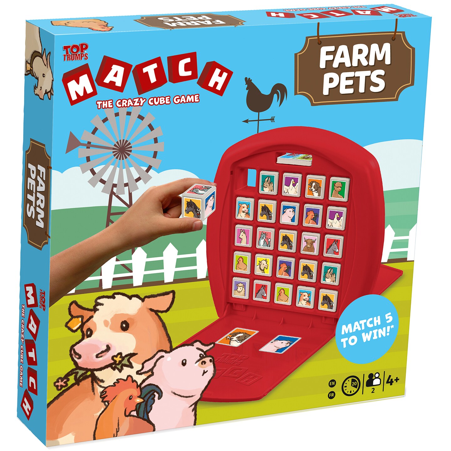 Top Trumps Match - The Crazy Cube Game - Farm Pets