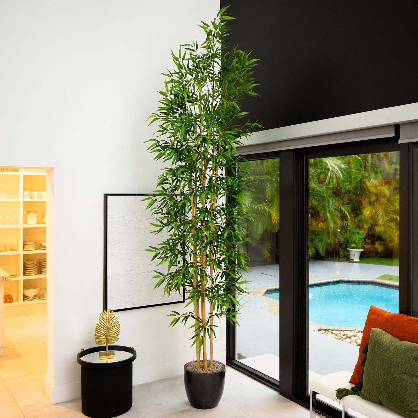 Nearly Natural Artificial Bamboo Potted Tree - 10&#x27; - Green