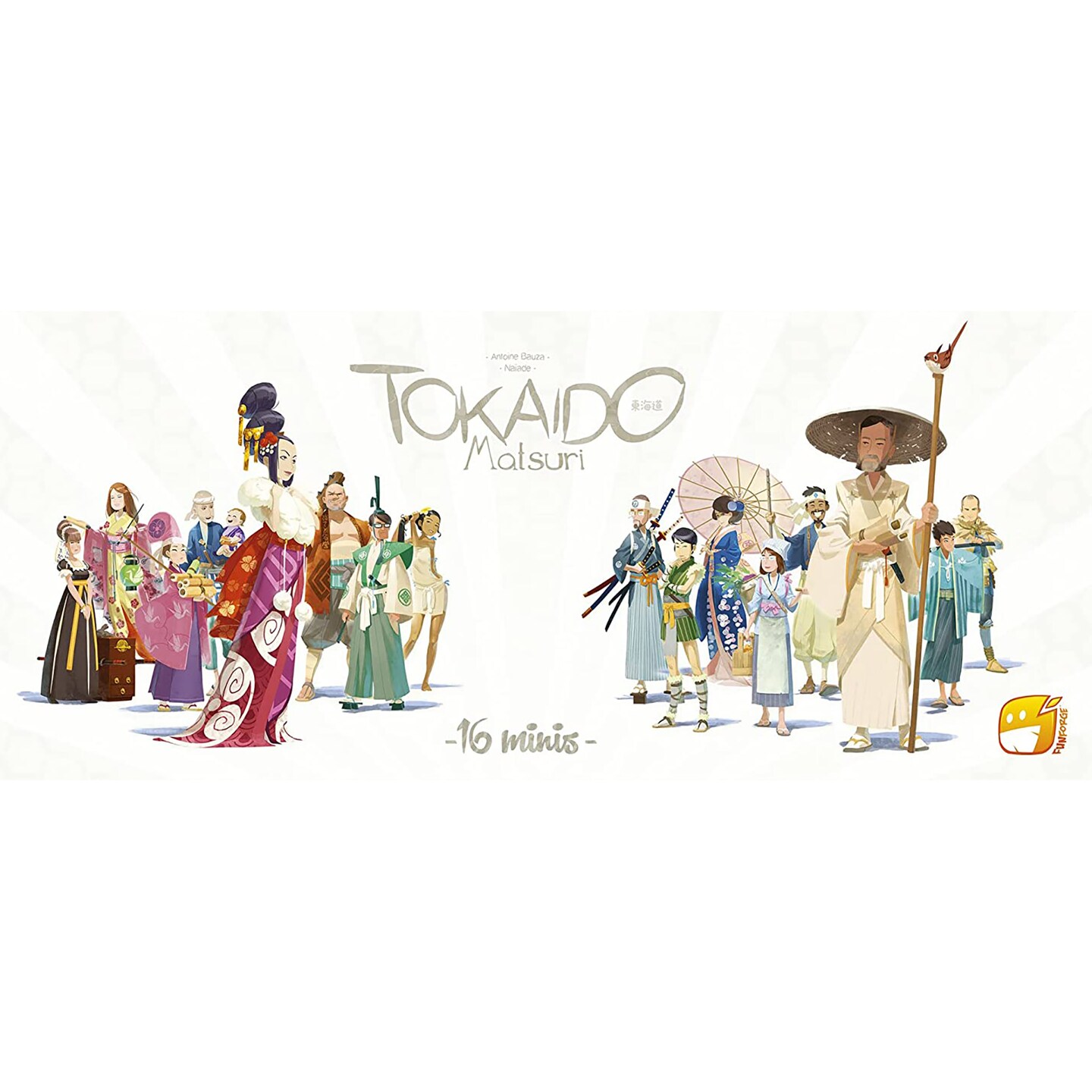 Tokaido: Matsuri Miniature Figures Accessory Pack - 16 Unpainted Miniatures, Funforge, Board Game Accessories