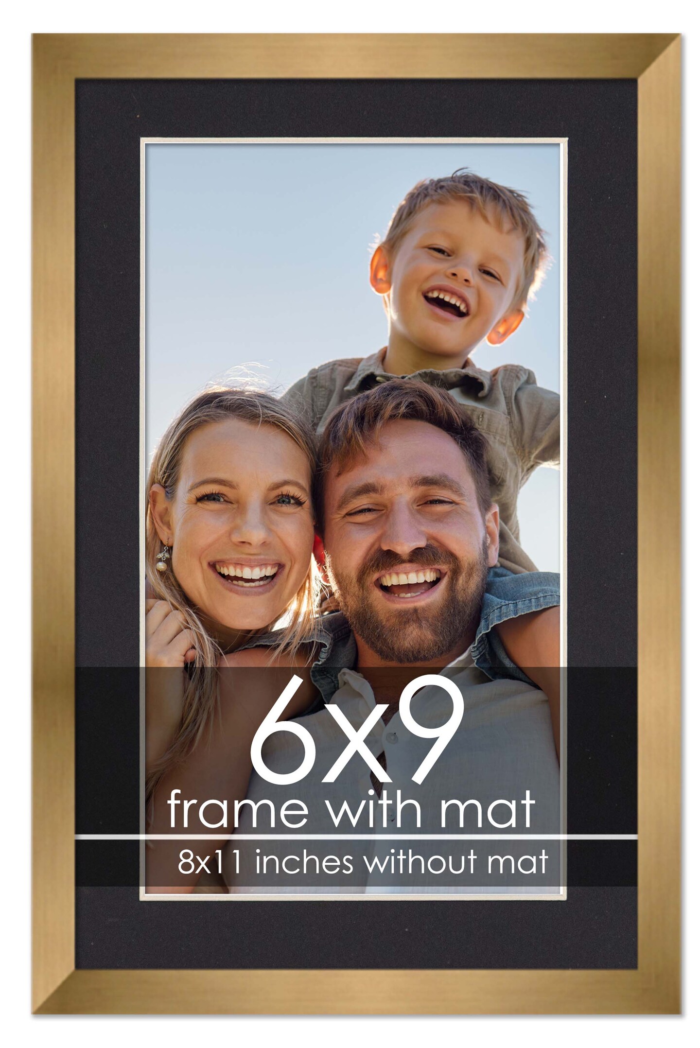Metallic Bronze with Black Photo Mat, UV Acrylic Front, Foam Board Backing, 60 Sizes Available