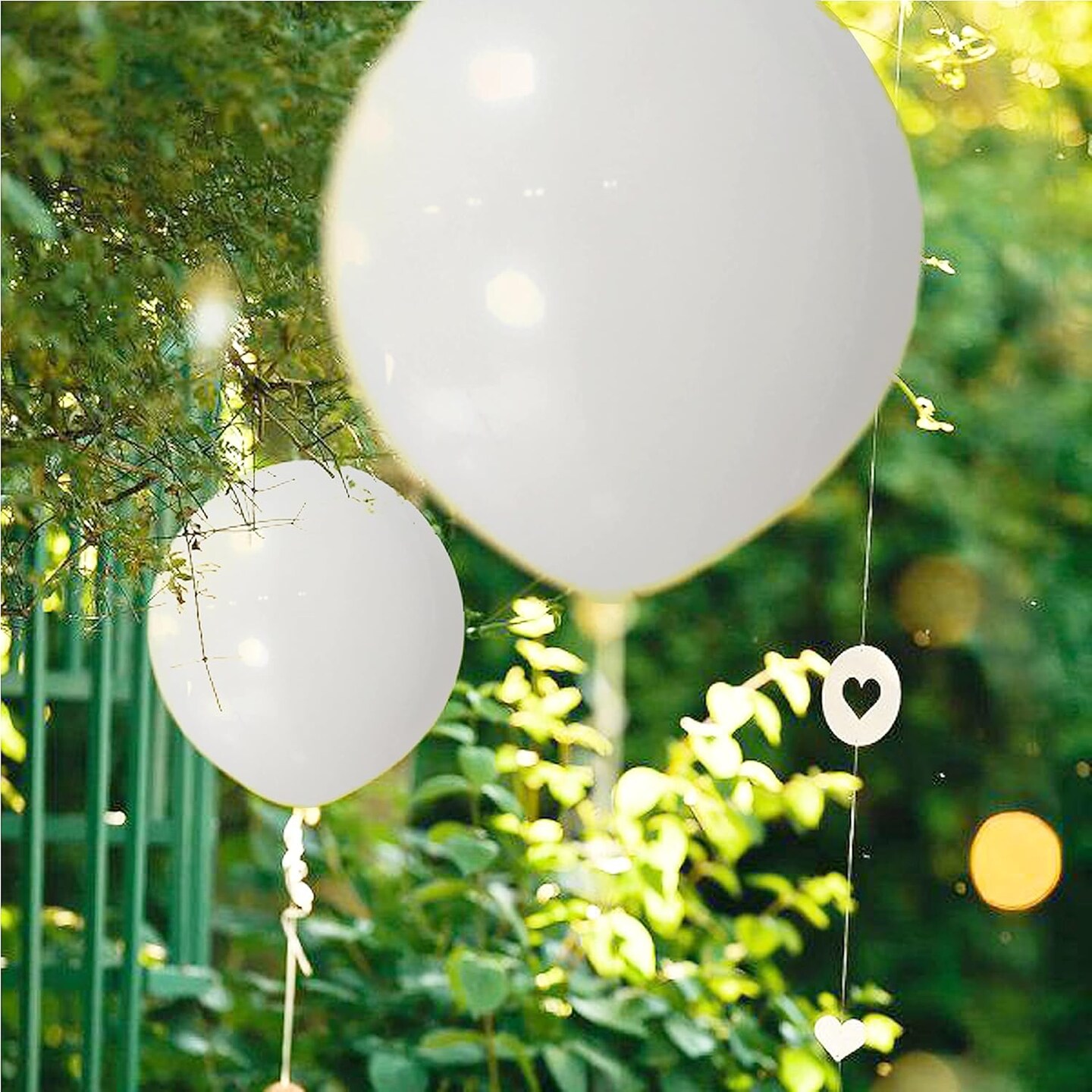 White Balloons 100 Pack 12 Inch White Latex Party Balloons with 2 Rolls of Ribbon Pastel White Helium Balloons for Wedding Birthday Party Baby Shower Engagement Anniversary Party Decorations