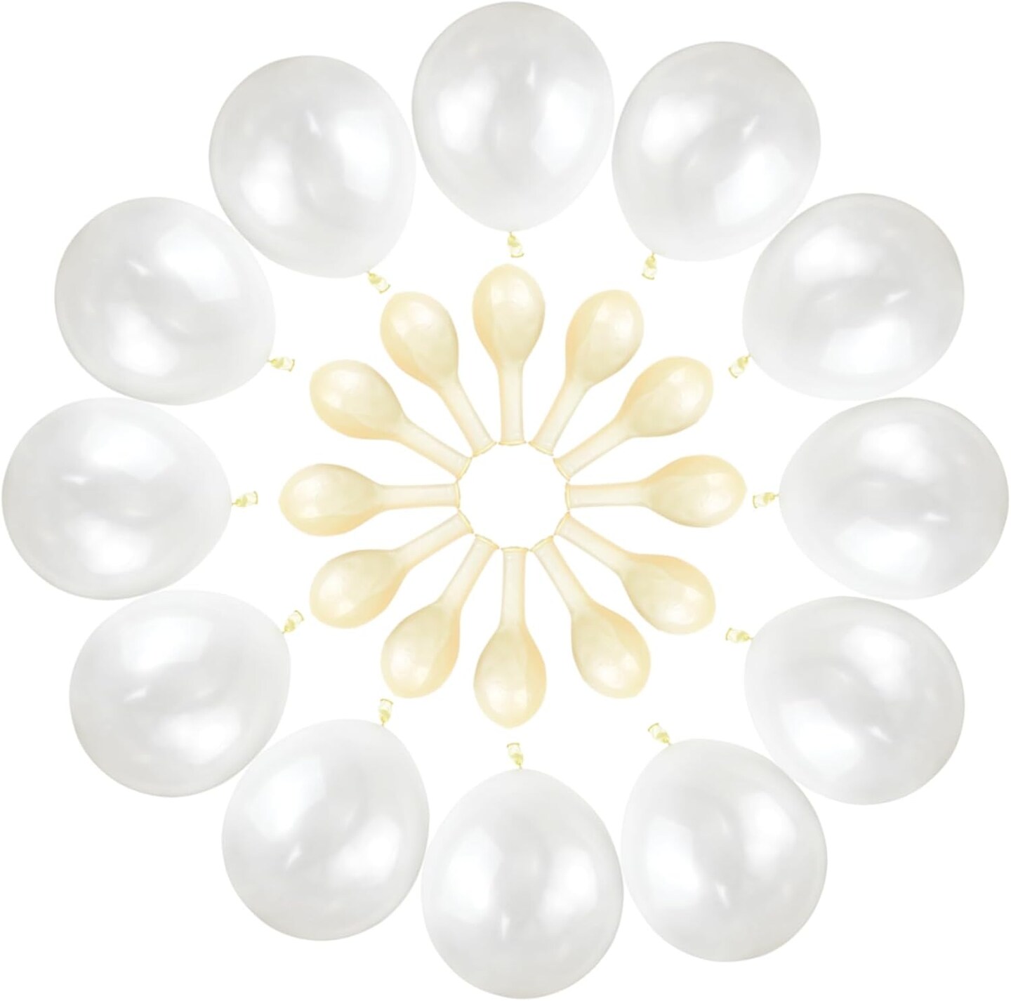 120 Pack Pearl White Balloons