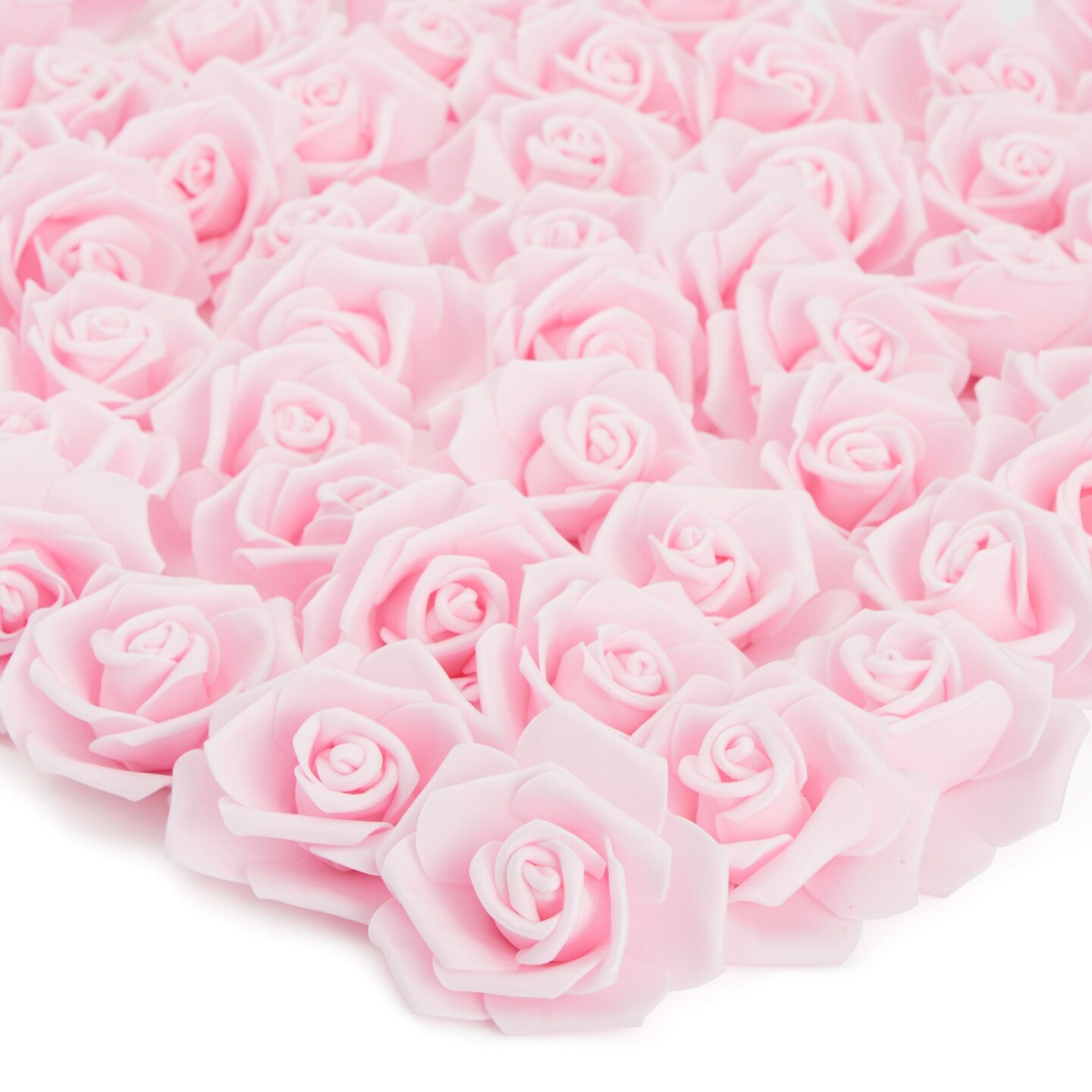 Juvale 100 Pack Light Pink Artificial Flowers - 3 Inches, Fake Carnations for Wedding, Bridal Shower &#x26; Valentine&#x27;s Day Decorations, Arts and Crafts